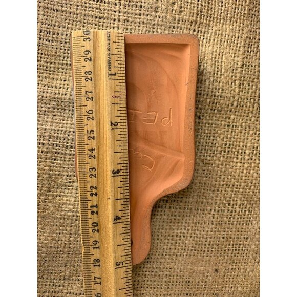 PEI Pottery Mini Ceramic Cutting Board Decor Puffin and Boat Carr's Pottery - Picture 7 of 8